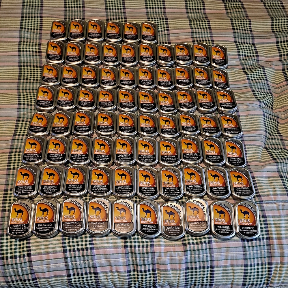 Camel snus tin, empty, water tight,